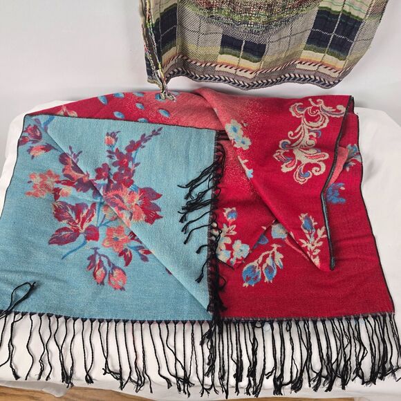 Scarves and Wraps Women's OS Colorful 3 Bundle Deal - Picture 2 of 5